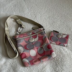 Coach Multicolor Crossbody Bag with Pouch